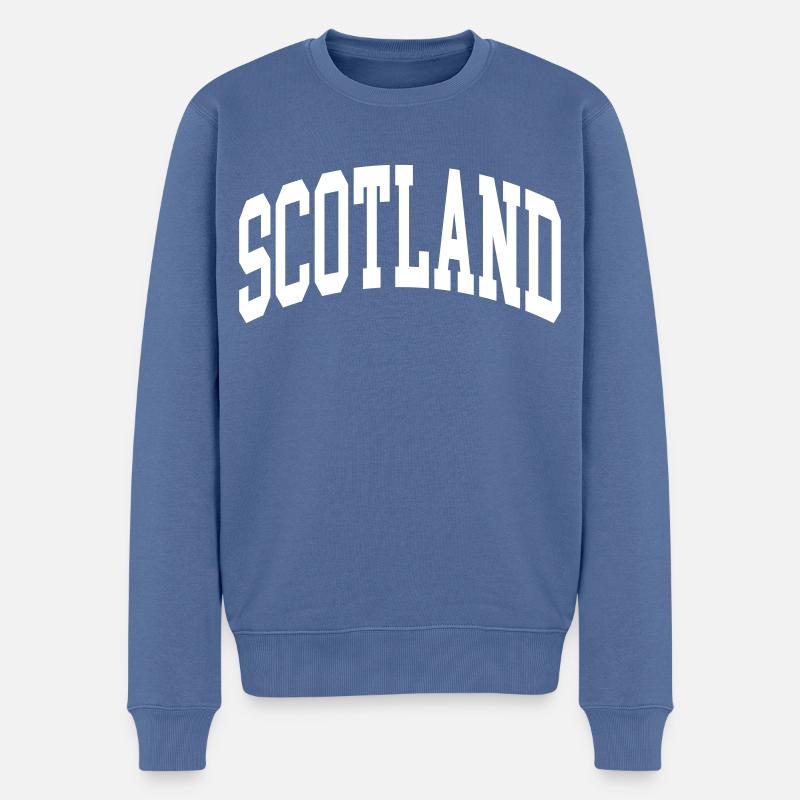Écosse - Pull Premium bio Homme - bleu pigeon