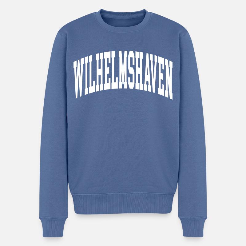 Wilhelmshaven - Pull Premium bio Homme - bleu pigeon