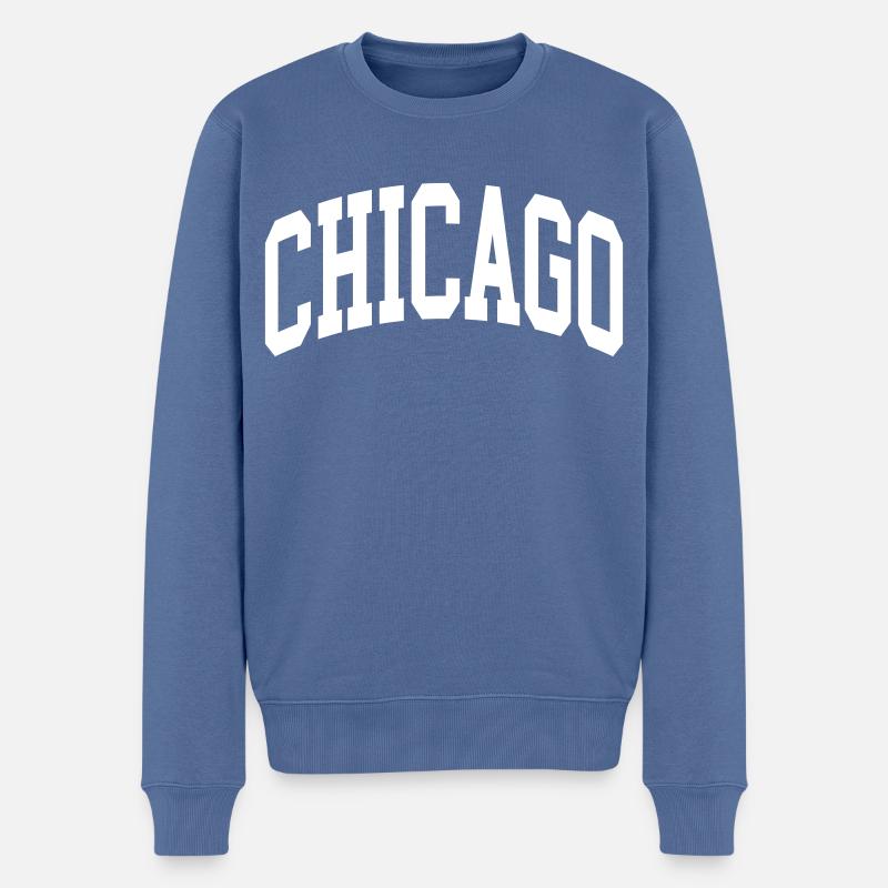 Chicago - Pull Premium bio Homme - bleu pigeon