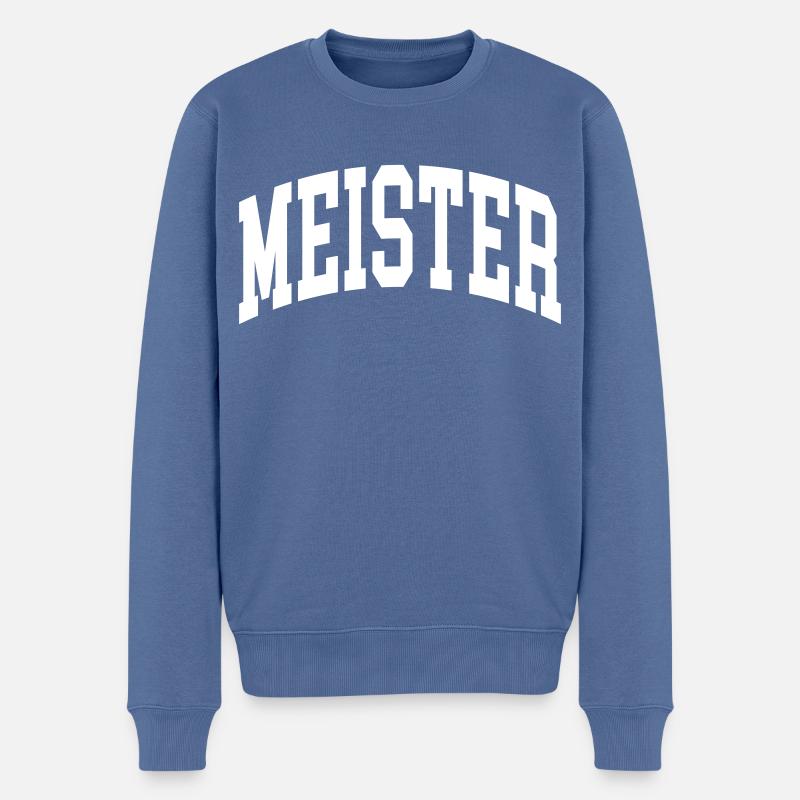 Meister - Männer Premium Bio Pullover - Taubenblau