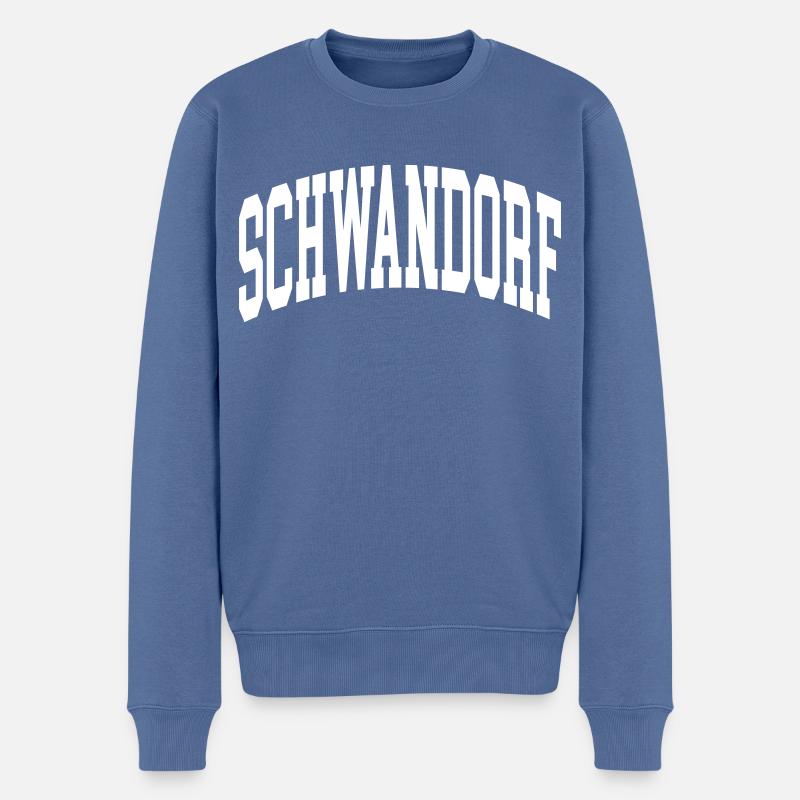 Schwandorf - Männer Premium Bio Pullover - Taubenblau
