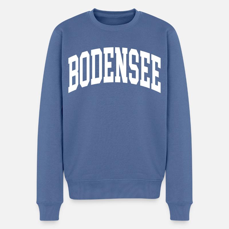 Bodensee - Männer Premium Bio Pullover - Taubenblau