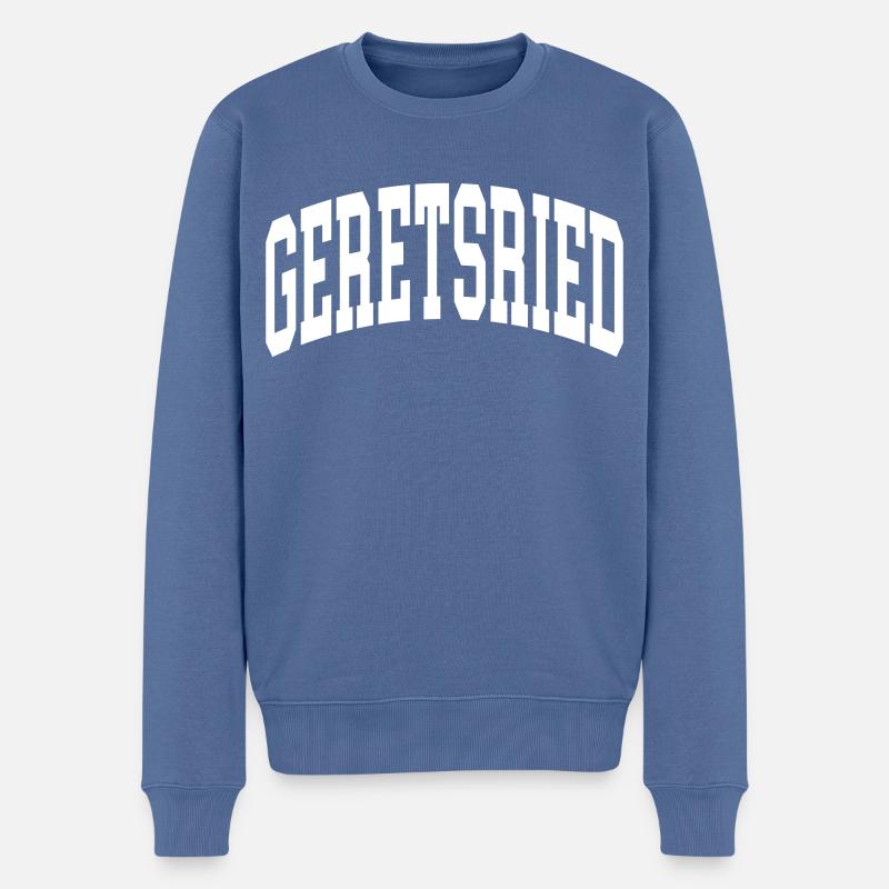 Geretsried - Männer Premium Bio Pullover - Taubenblau