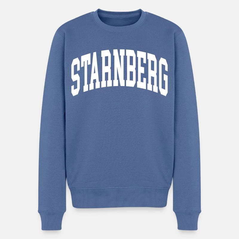 Starnberg - Männer Premium Bio Pullover - Taubenblau