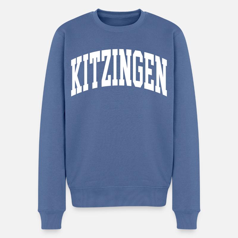Kitzingen - Männer Premium Bio Pullover - Taubenblau