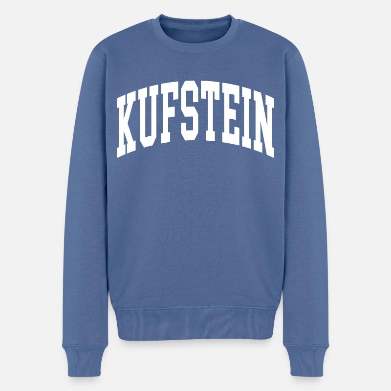 Kufstein - Pull Premium bio Homme - bleu pigeon