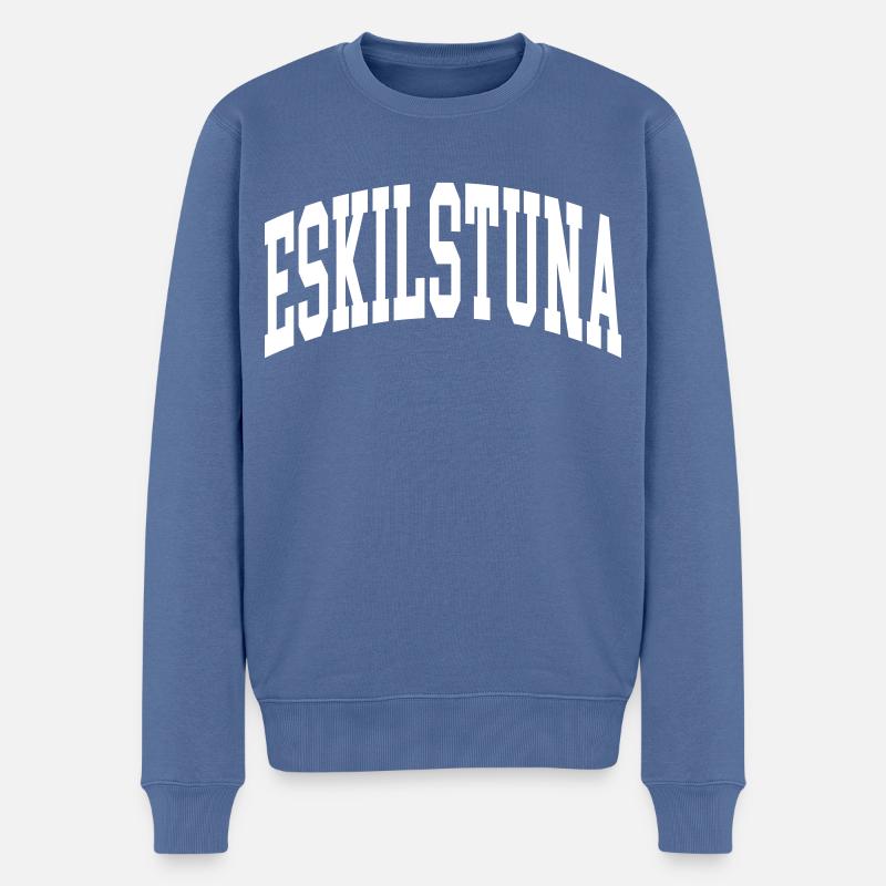 Eskilstuna - Pull Premium bio Homme - bleu pigeon