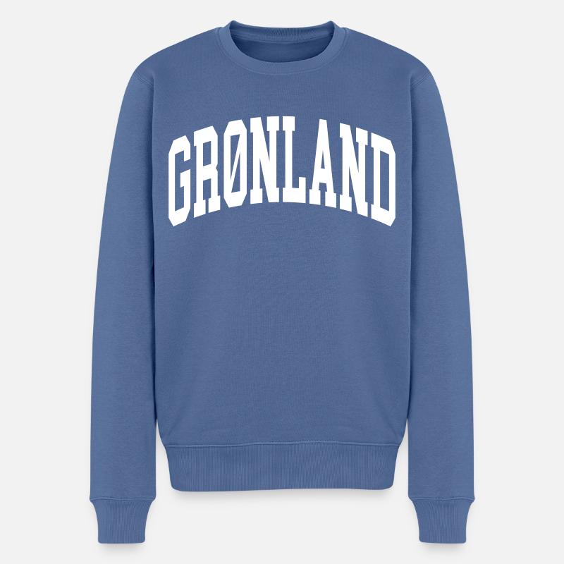 Grönland - Männer Premium Bio Pullover - Taubenblau