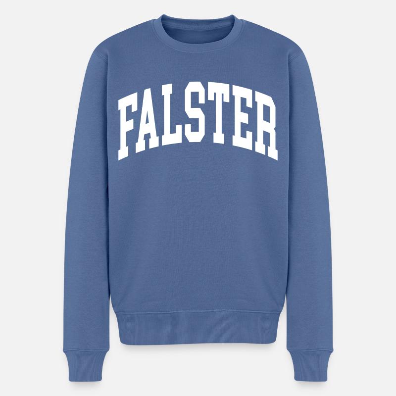 Falster - Männer Premium Bio Pullover - Taubenblau