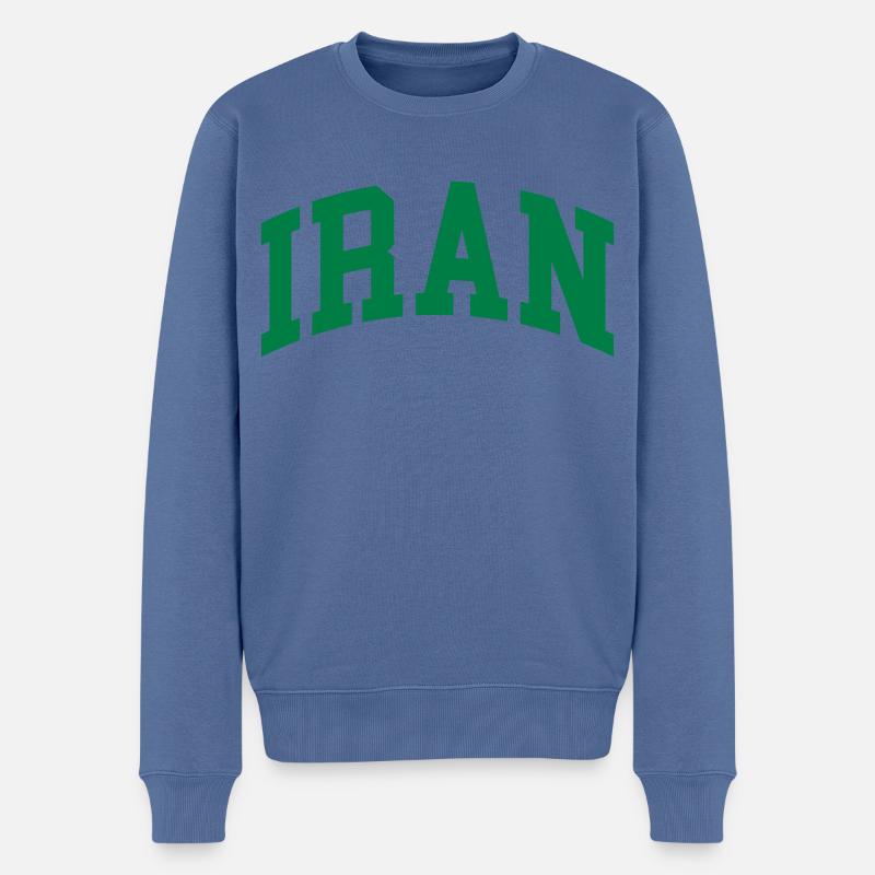 Iran - Männer Premium Bio Pullover - Taubenblau