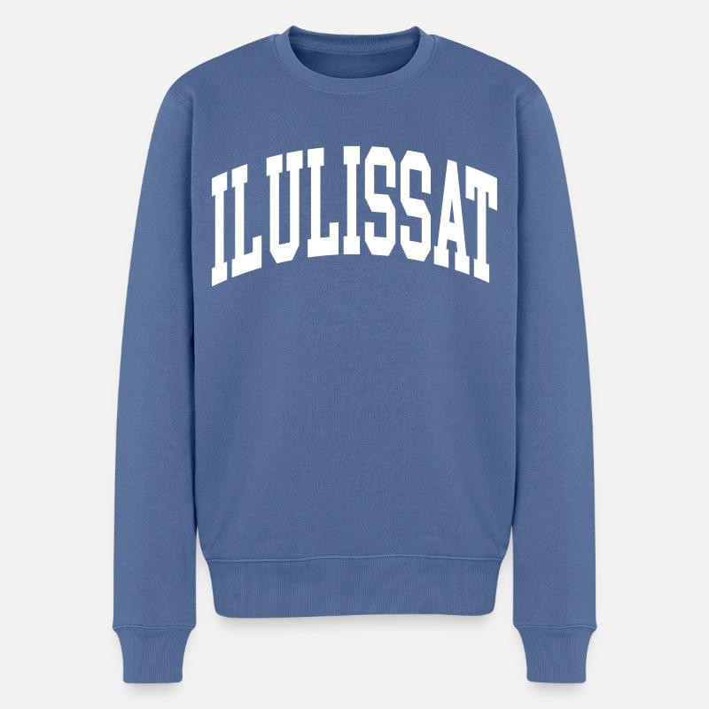 Ilulissat - Pull Premium bio Homme - bleu pigeon