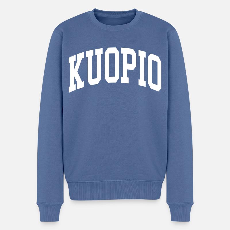 Kuopio - Pull Premium bio Homme - bleu pigeon