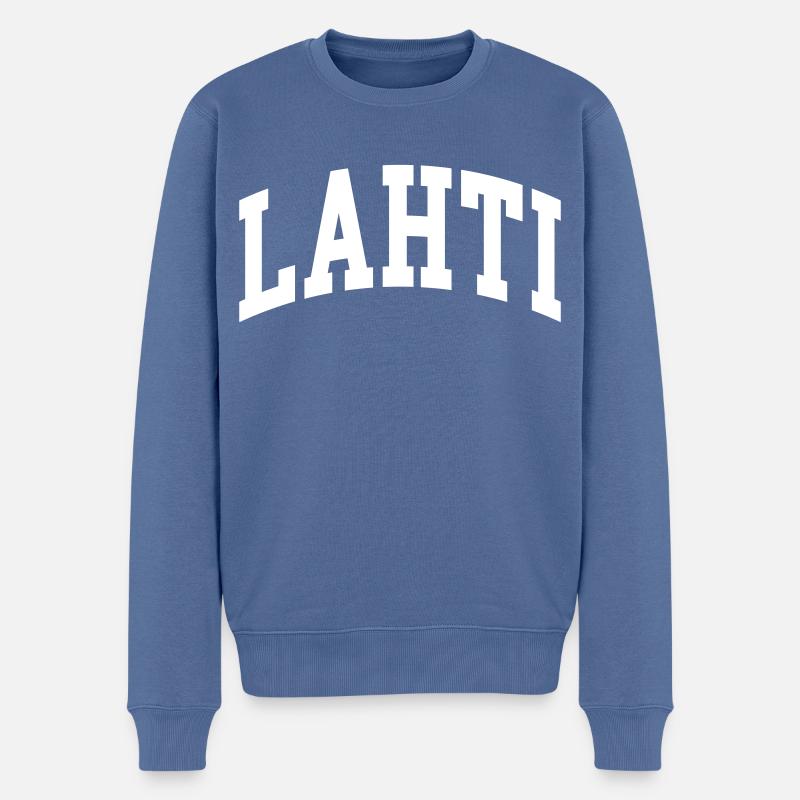 Lahti - Pull Premium bio Homme - bleu pigeon