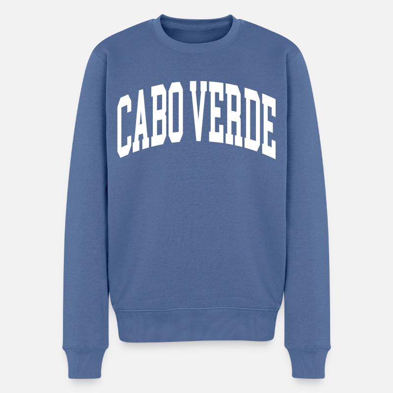 Kap Verde - Männer Premium Bio Pullover - Taubenblau
