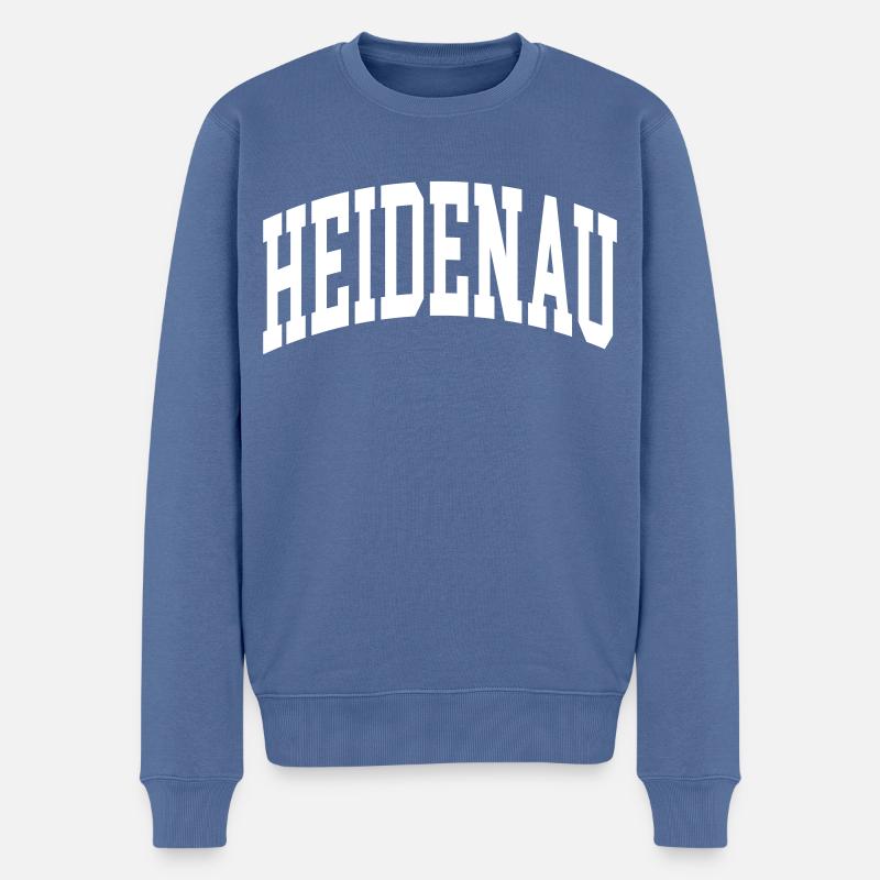 Heidenau - Männer Premium Bio Pullover - Taubenblau