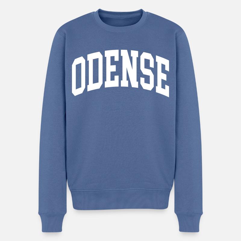 Odense - Männer Premium Bio Pullover - Taubenblau