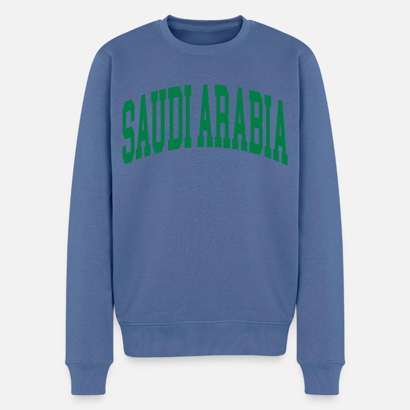 Saudi Arabien - Männer Premium Bio Pullover - Taubenblau
