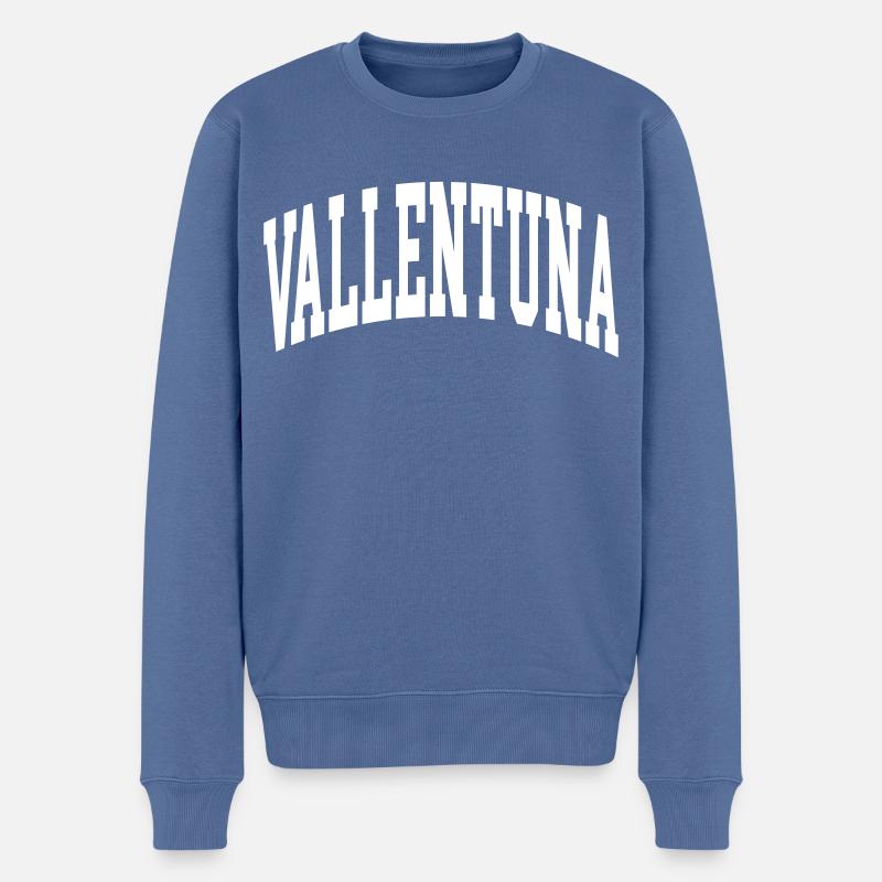 Vallentuna - Männer Premium Bio Pullover - Taubenblau