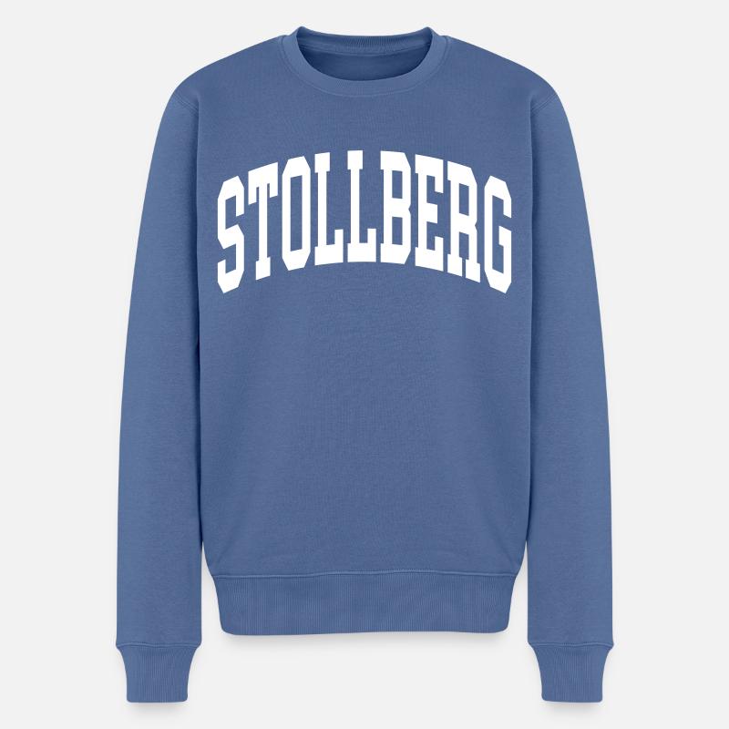 Canton de Stollberg - Pull Premium bio Homme - bleu pigeon