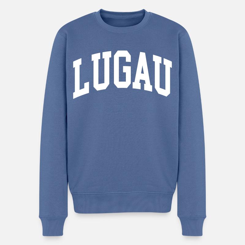 Lugau - Pull Premium bio Homme - bleu pigeon