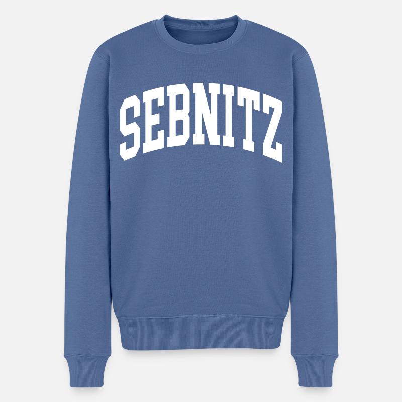 Sebnitz - Männer Premium Bio Pullover - Taubenblau