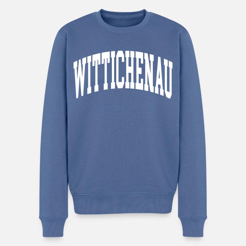 Wittichenau - Pull Premium bio Homme - bleu pigeon