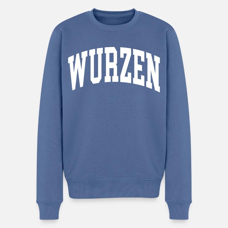Wurzen - Pull Premium bio Homme - bleu pigeon