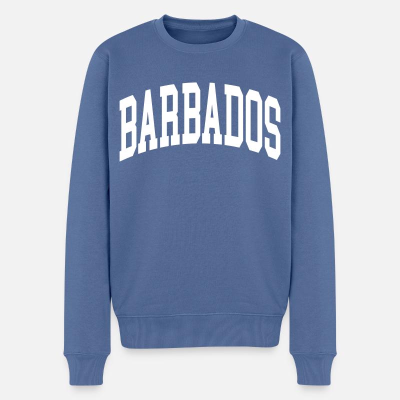Barbados - Männer Premium Bio Pullover - Taubenblau