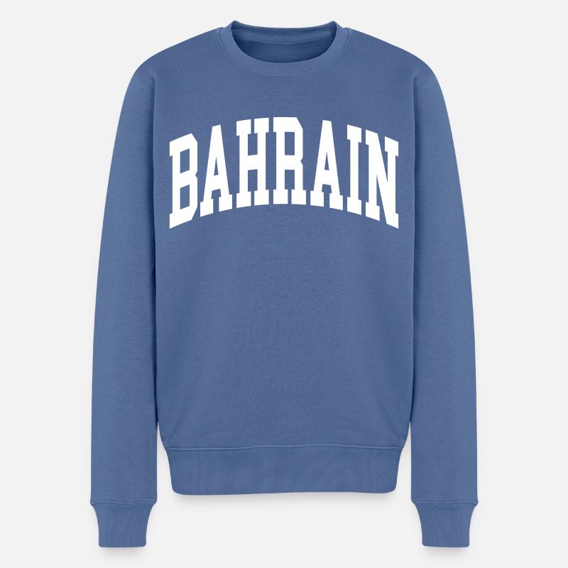 Bahrain - Männer Premium Bio Pullover - Taubenblau