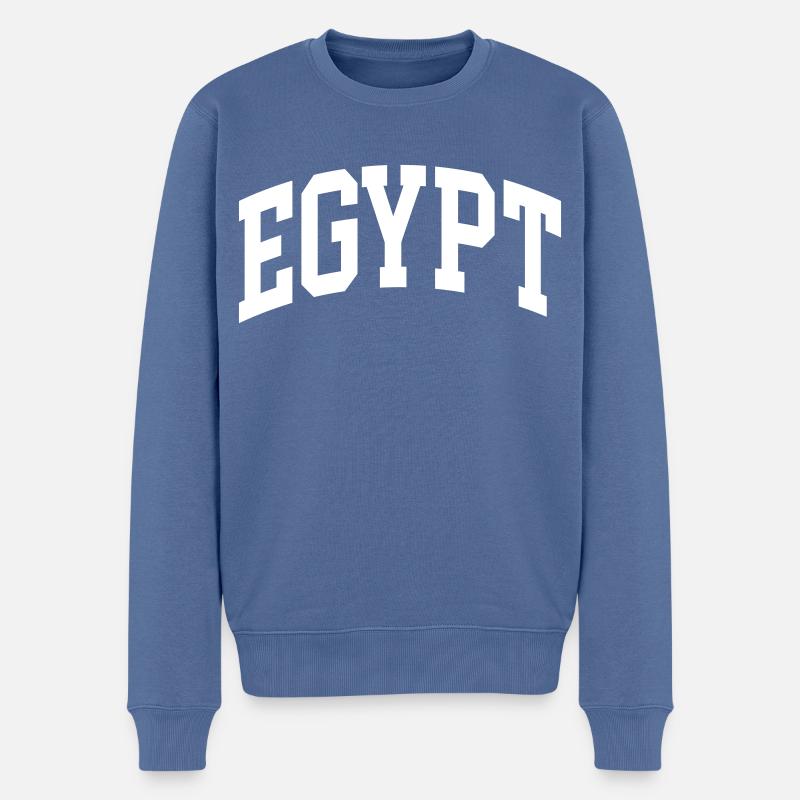 Ägypten - Männer Premium Bio Pullover - Taubenblau