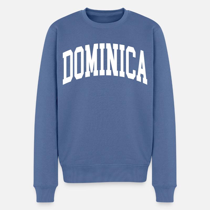 Dominica - Männer Premium Bio Pullover - Taubenblau