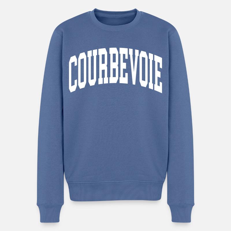 Courbevoie - Pull Premium bio Homme - bleu pigeon