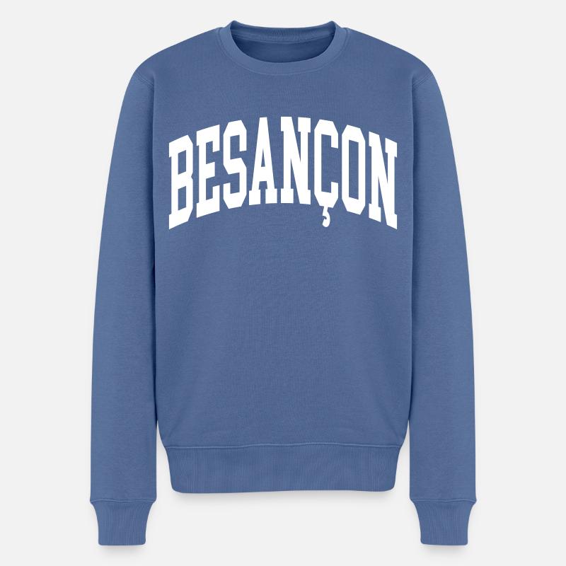 Besançon - Männer Premium Bio Pullover - Taubenblau
