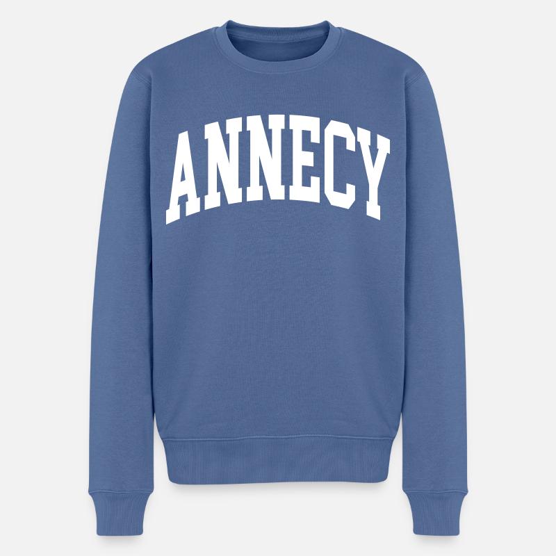 Annecy - Pull Premium bio Homme - bleu pigeon