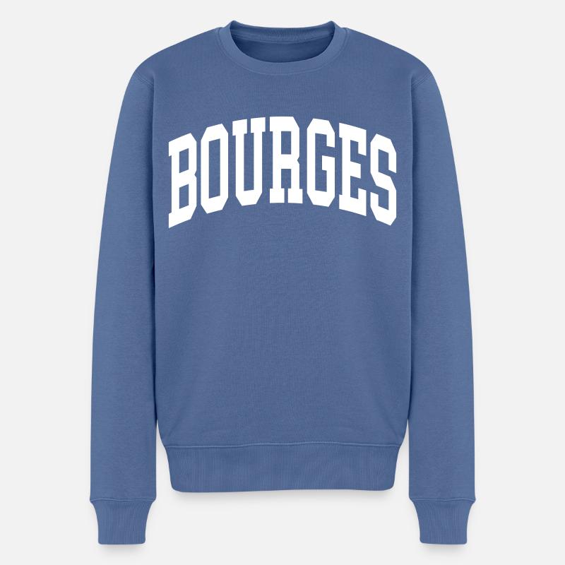Bourges - Pull Premium bio Homme - bleu pigeon
