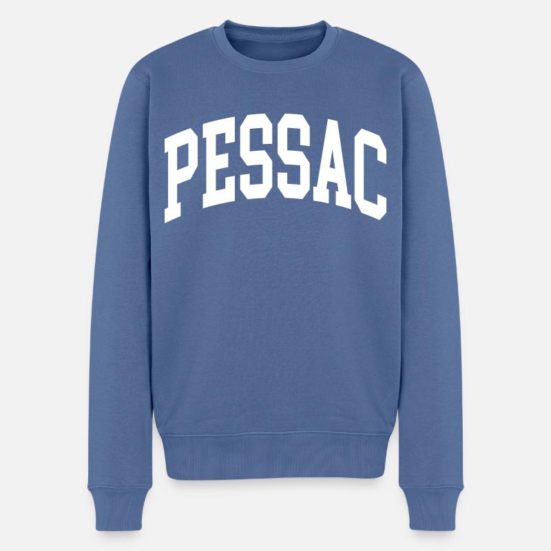 Pessac - Männer Premium Bio Pullover - Taubenblau