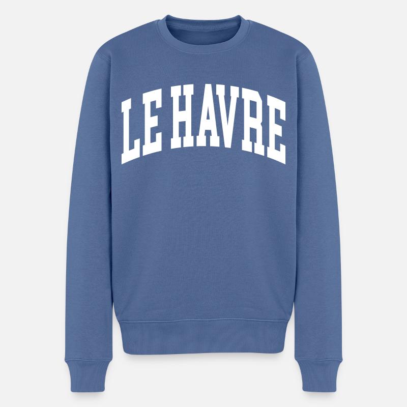 Le Havre - Pull Premium bio Homme - bleu pigeon