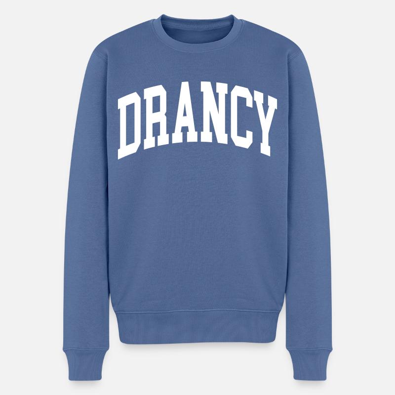 Drancy - Männer Premium Bio Pullover - Taubenblau
