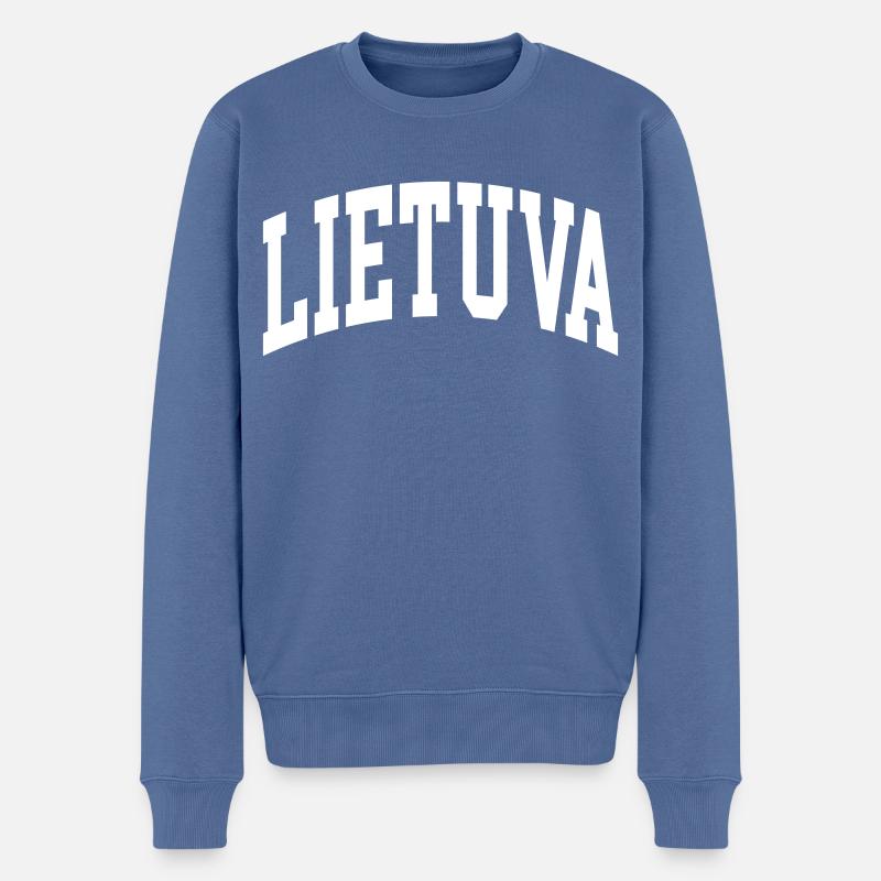 Litauen - Männer Premium Bio Pullover - Taubenblau