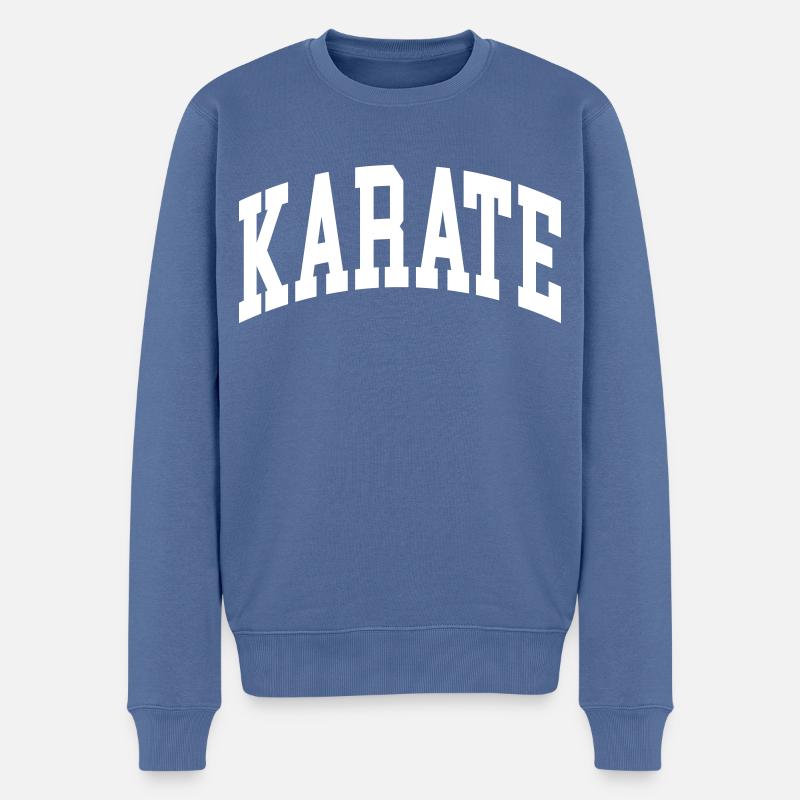 Karate - Männer Premium Bio Pullover - Taubenblau