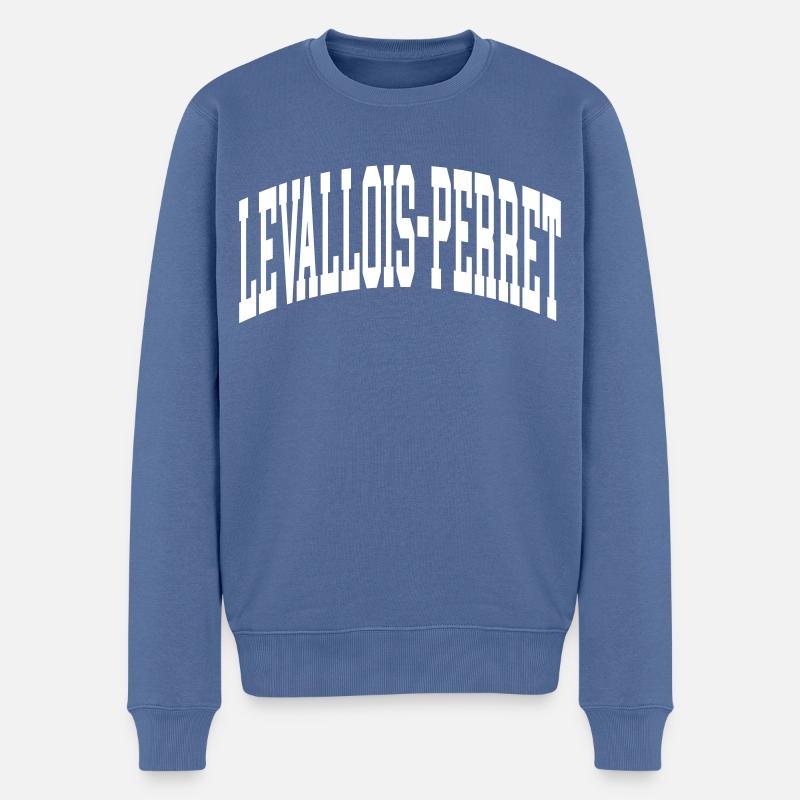 Levallois-Perret - Männer Premium Bio Pullover - Taubenblau