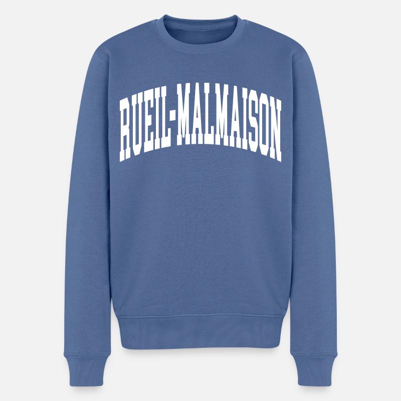 Rueil-Malmaison - Männer Premium Bio Pullover - Taubenblau