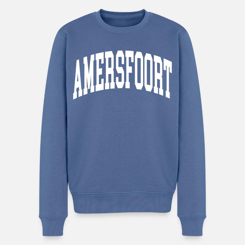 Amersfoort - Männer Premium Bio Pullover - Taubenblau