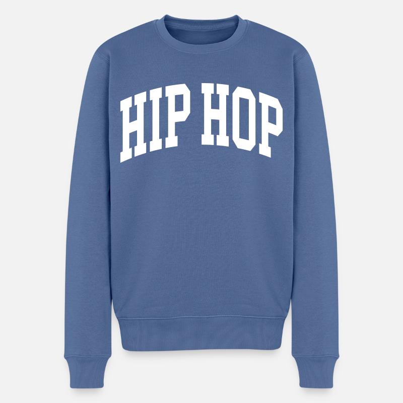 Hip-hop - Pull Premium bio Homme - bleu pigeon