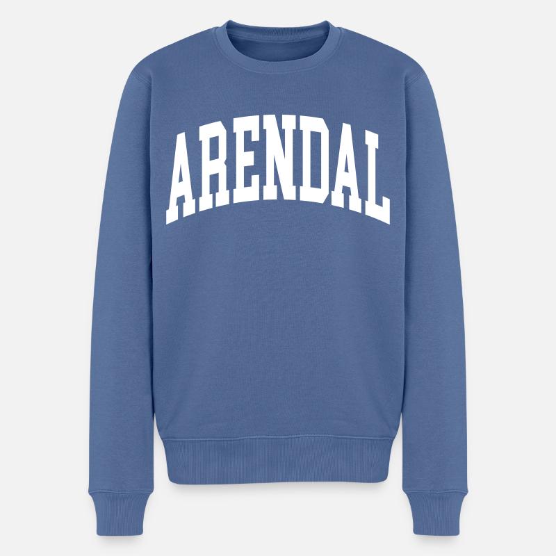 Arendal - Männer Premium Bio Pullover - Taubenblau