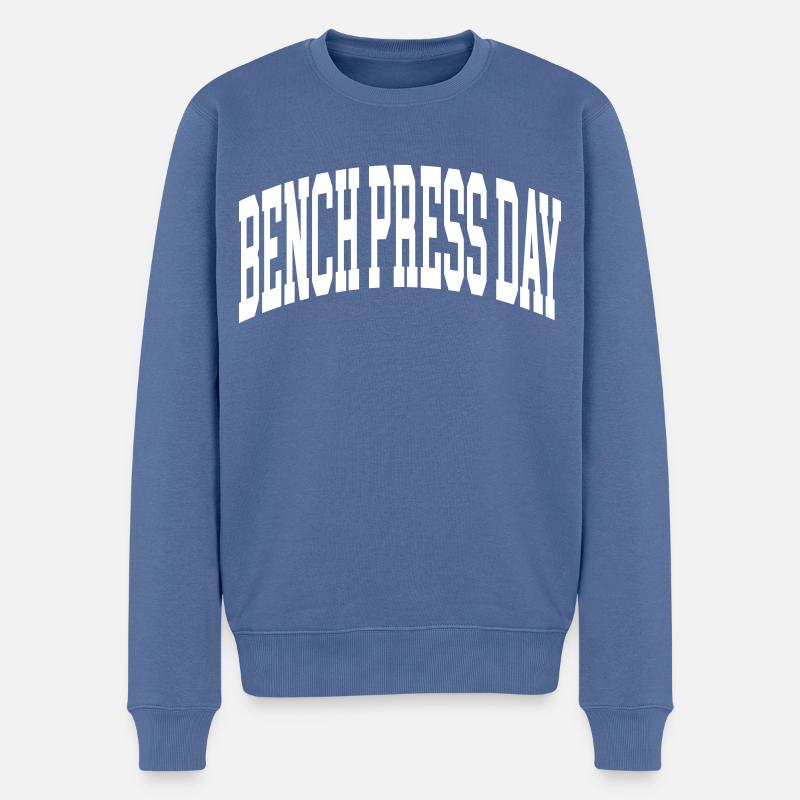 Journée du développé couché - Pull Premium bio Homme - bleu pigeon