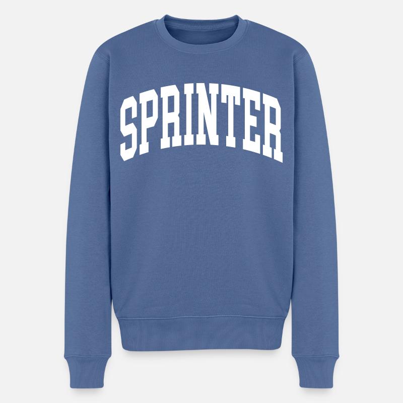 Sprinter - Männer Premium Bio Pullover - Taubenblau