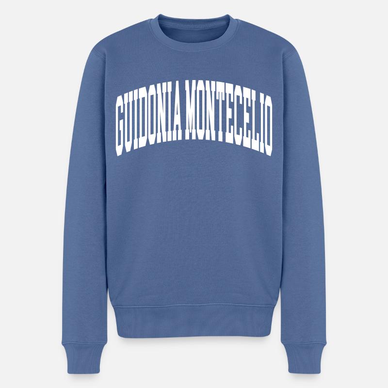 Guidonia Montecelio - Pull Premium bio Homme - bleu pigeon