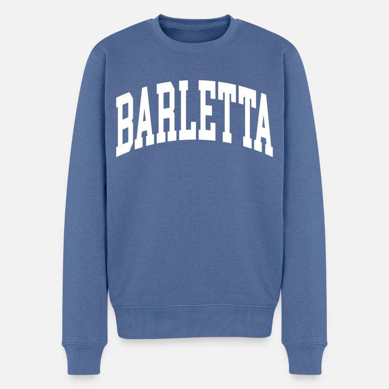 Barletta - Männer Premium Bio Pullover - Taubenblau