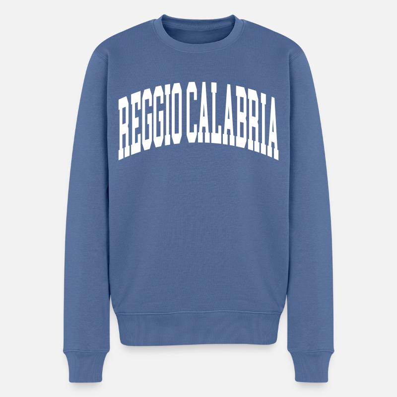 Reggio de Calabre - Pull Premium bio Homme - bleu pigeon